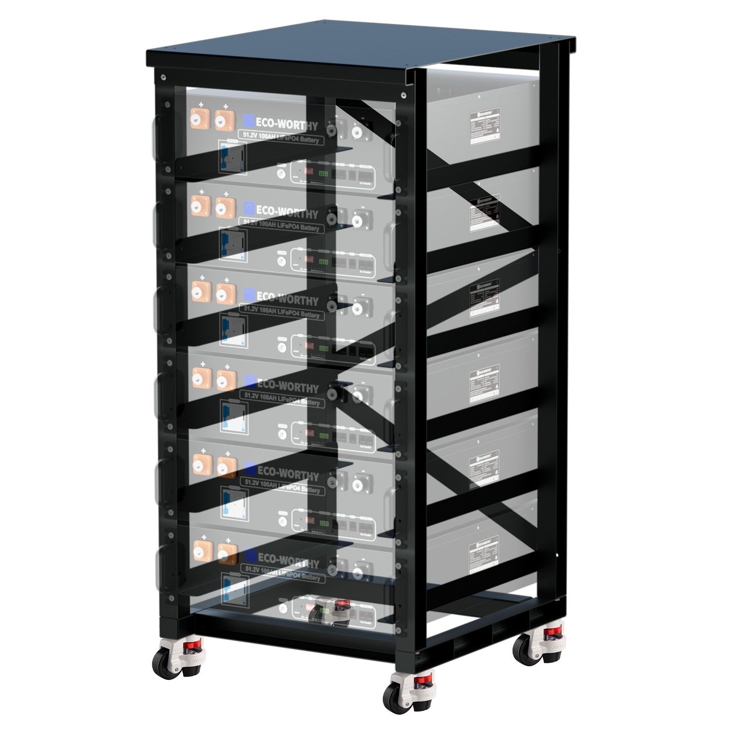 ECO-WORTHY 6-Layer 19 Inch Rack for 3U Server Rack Battery