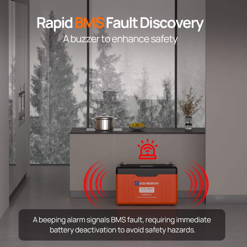 ECO-WORTHY 12V 300AH Lifepo4 Lithium Battery | Rapid BMS Fault Discovery