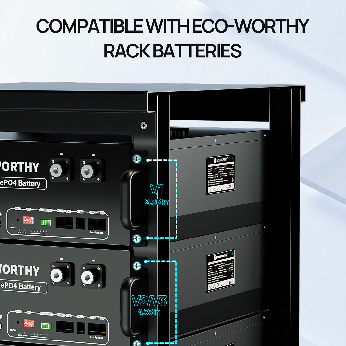 ECO-WORTHY 6-Layer 19 Inch Rack for 3U Server Rack Battery