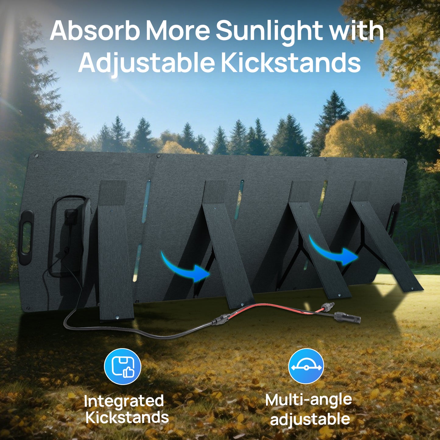 ECO-WORTHY 200W Portable Solar Panel for Outdoor Camping RV