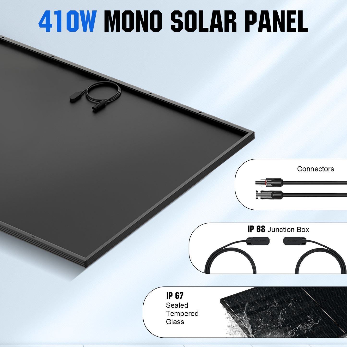ECO-WORTHY Complete Off-Grid Solar Panel Kit 2x5KW INVERTER 410W
MONO SOLAR PANEL
