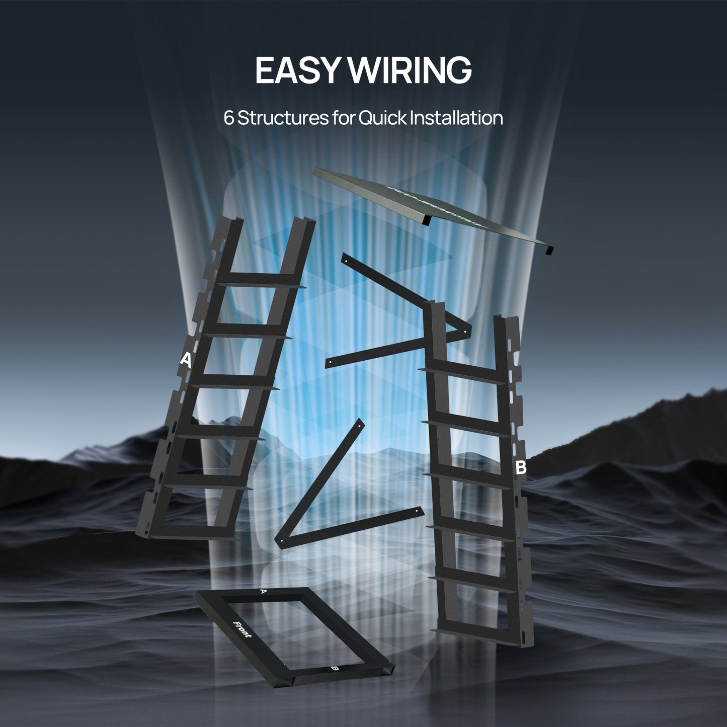 ECO-WORTHY RACK6 V2 I 6-Layer Rack With 600A Busbar| For Server Rack Battery All Versions