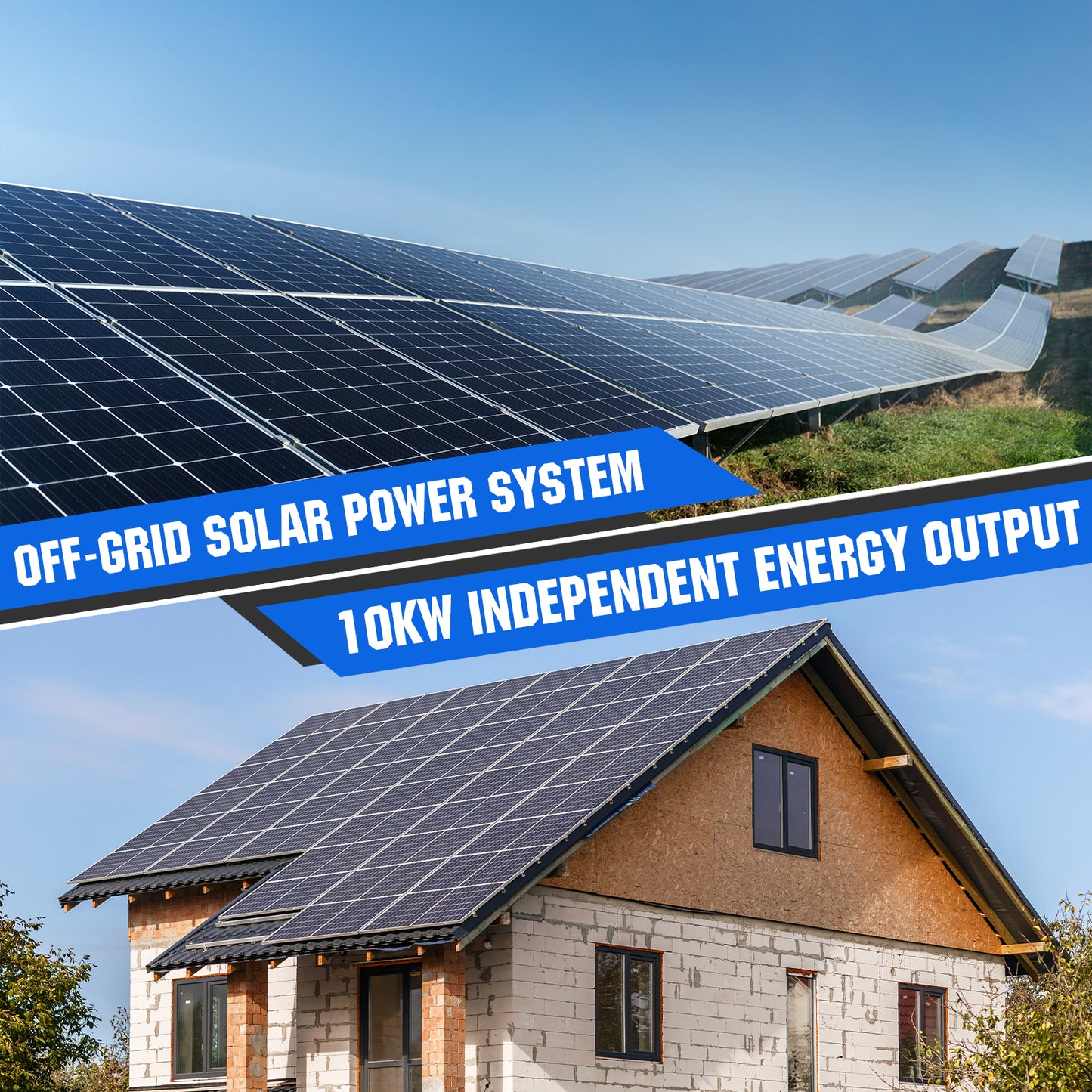 ECO-WORTHY Complete Off-Grid Solar Panel Kit 2x5KW INVERTER wide applications