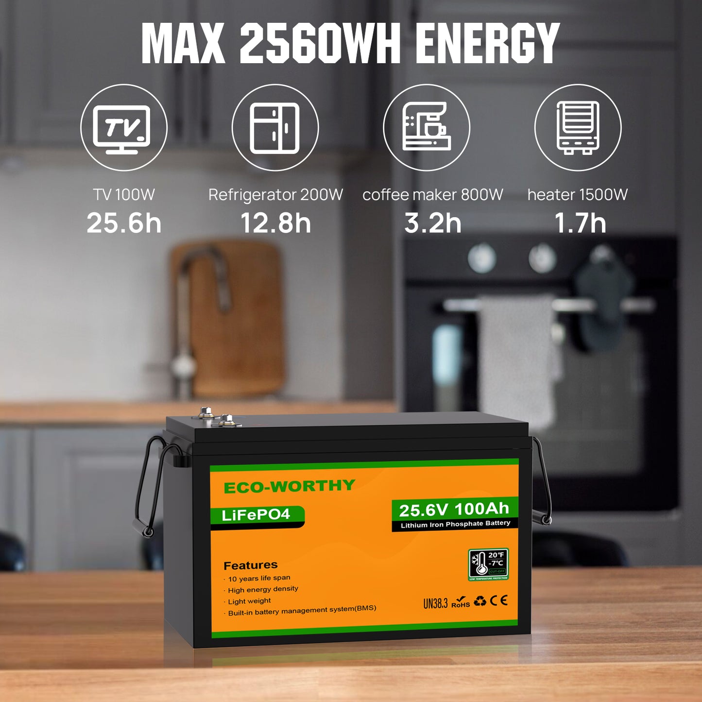 LiFePO4 24V 100Ah Lithium Iron Phosphate Battery