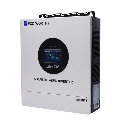 ECO-WORTHY 6KW Solar Off-grid Split-phase AIO Inverter, 48Vdc to 240Vac, 9kW@500V PV Input
