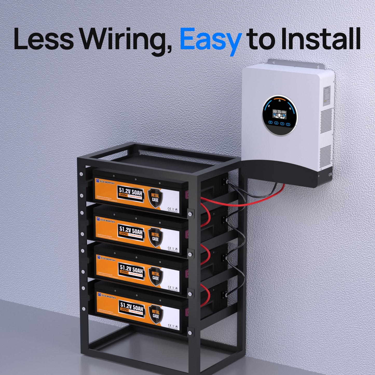 48V 50Ah Stackable LiFePO4 Battery