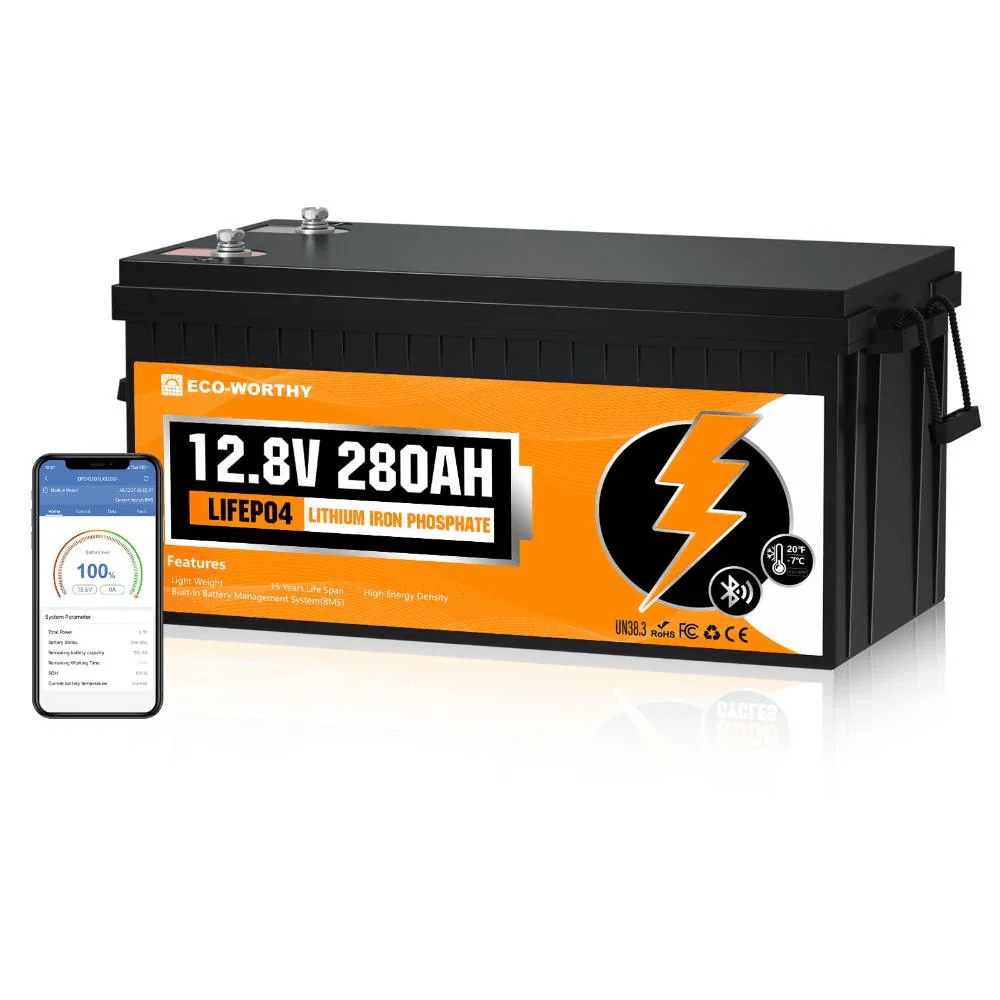 LiFePO4 12V 280Ah Lithium Battery Bluetooth Enabled | Eco-Worthy LiFePO4 12V 280Ah Lithium Battery Bluetooth Enabled | Eco-Worthy