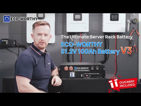 ECO-WORTHY 48V(51.2V) 100Ah Server Rack Battery,5.12kWh Lithium Battery,3U Size,With Bluetooth & Wifi(V3)