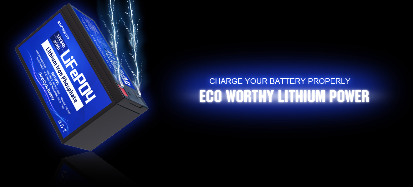 How to Properly Charge My Lithium Battery? Charging Guide of ECO-WORTHY Lithium Battery