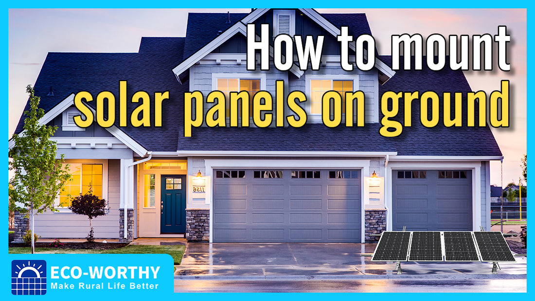 How to mount solar panels on ground : adjustable folding legs, support Boat, RV, Off Grid System