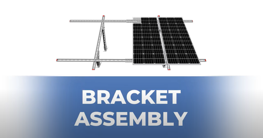 How to assemble a ground bracket that can hold 4-piece solar panels