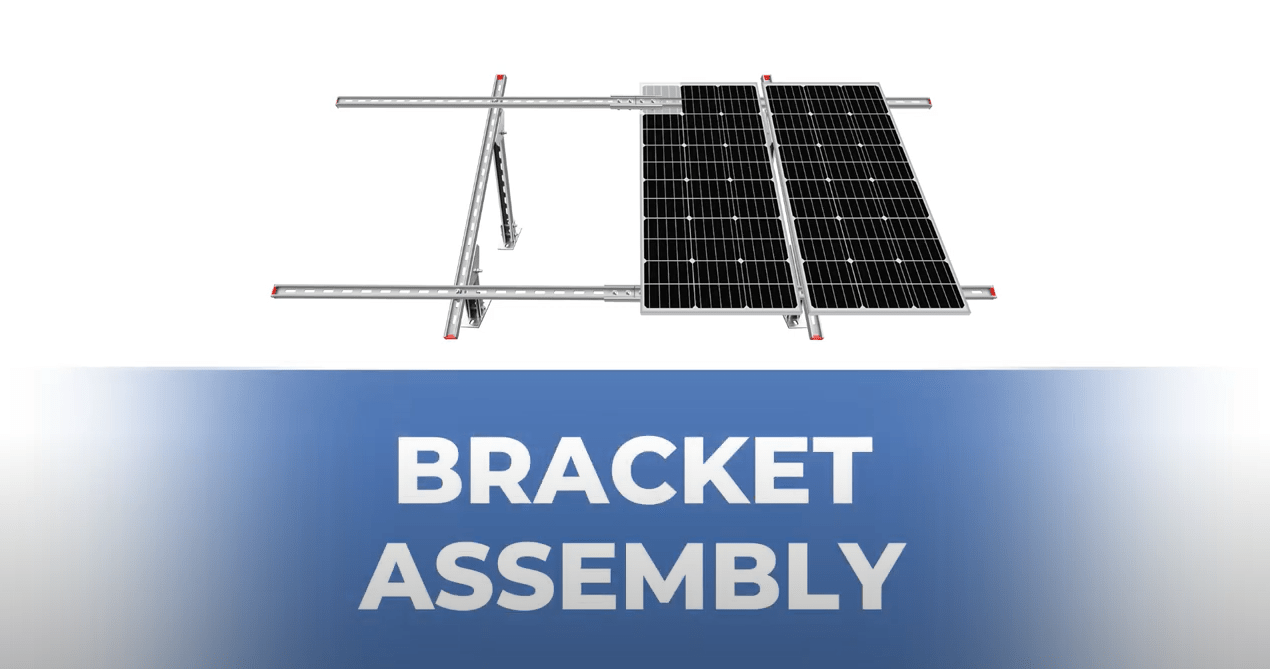 How to assemble a ground bracket that can hold 4-piece solar panels - ECO-WORTHY