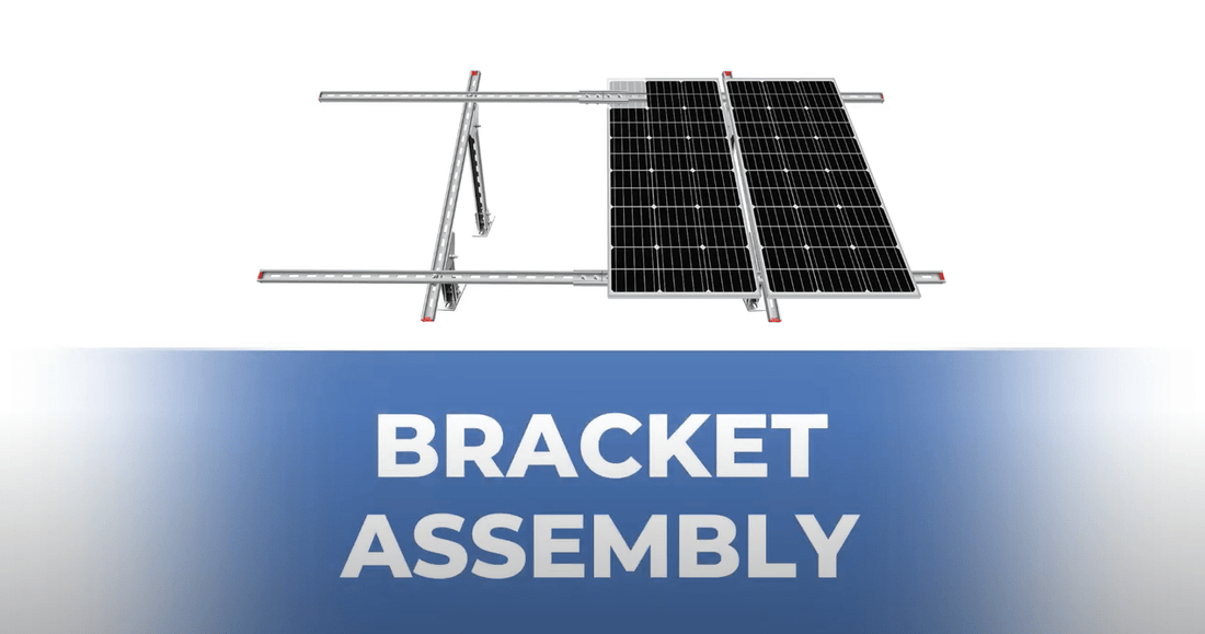 How to assemble a ground bracket that can hold 4-piece solar panels - ECO-WORTHY