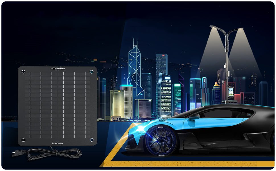 what is a solar trickle charger: a battery maintainer of your car! - ECO-WORTHY