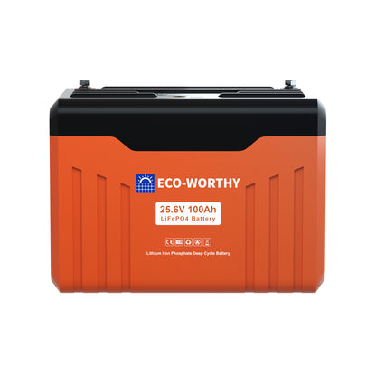 ECO-WORTHY 24V 100Ah Bluetooth Lithium Battery with BMS - lithium battery