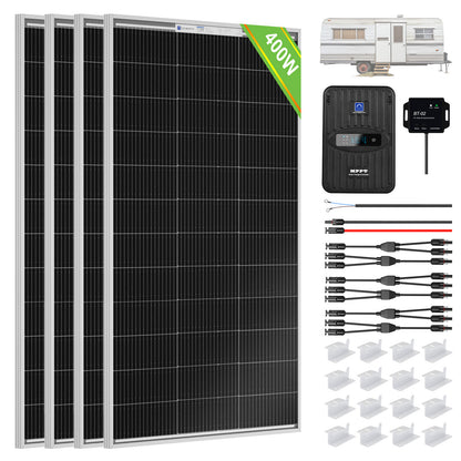 400W 12V (4x100W) Complete MPPT Off Grid Solar Kit