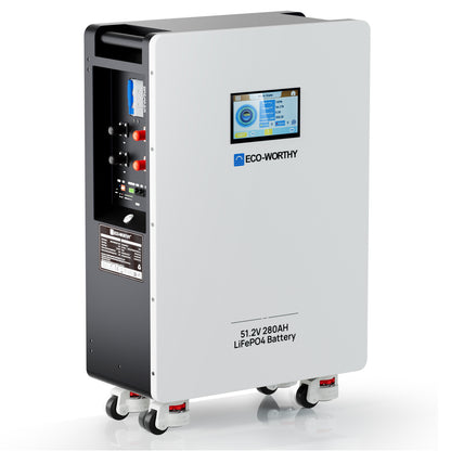 ECO-WORTHY 48V 280AH Wall Mount Battery 14.3kwh LiFePO4 