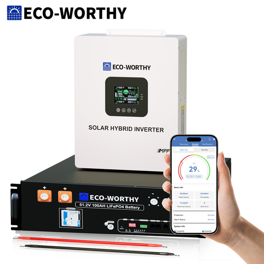 Off Grid Home Power Bundle | 5kW Inverter with 48V 100AH Server Rack Battery