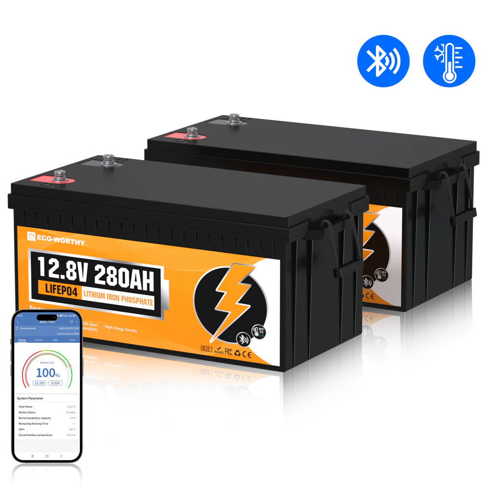 LiFePO4 12V 280Ah Lithium Iron Phosphate Battery With Bluetooth
