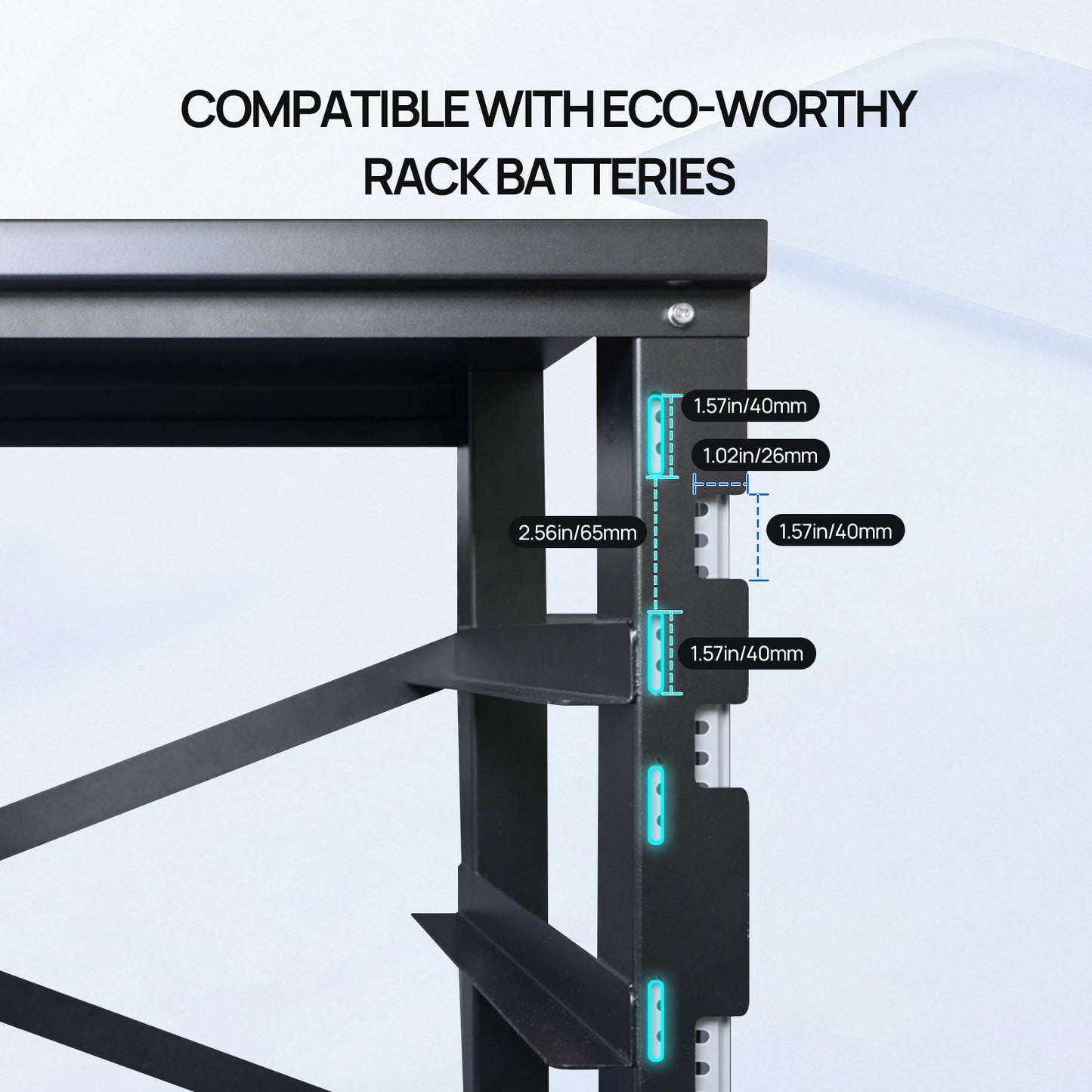 ECO-WORTHY RACK6 V2 I 6-Layer Rack With 600A Busbar| For Server Rack Battery All Versions
