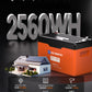 ECO-WORTHY 24V 100AH Bluetooth Lithium Battery with SOC LED Display, Built-in BMS with Low Temperature Protection