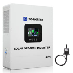ECO-WORTHY 5000W Solar Off-grid AIO Inverter, 48Vdc to 120Vac, 5500W@500V PV Input, UL1741