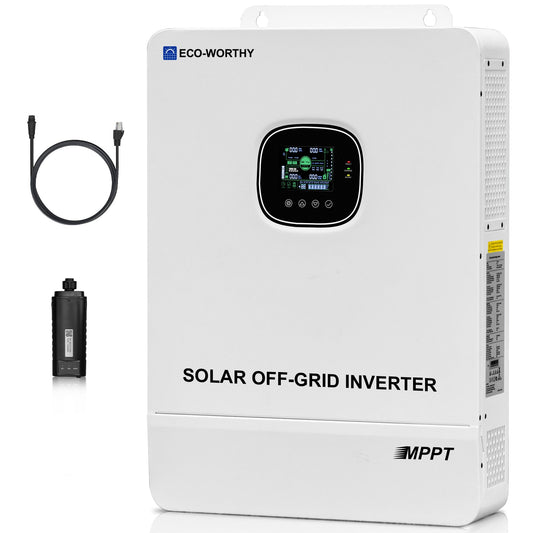 10000W Solar Off - grid Split - phase AIO Inverter, 48Vdc to 120Vac/240Vac,11000W@500V PV Input | UL 1741 - charge inverter - ECO - WORTHY