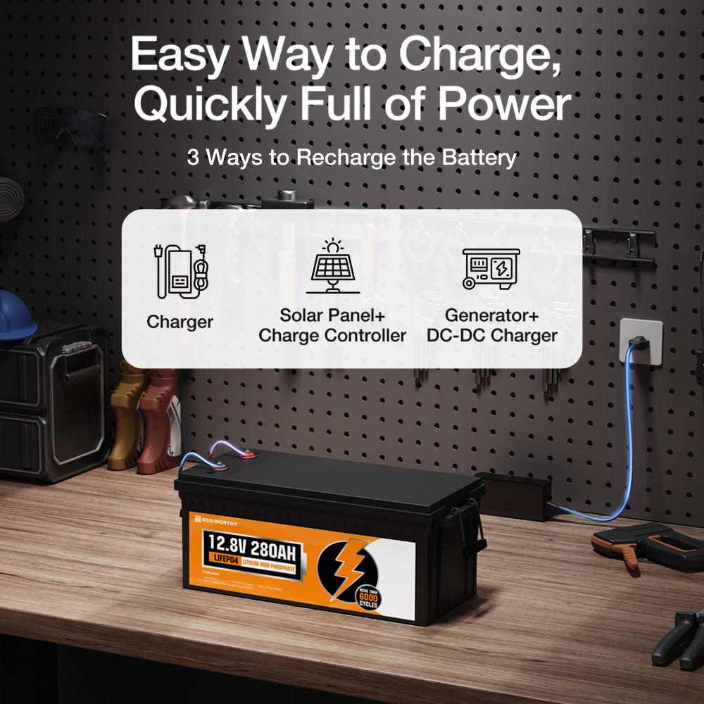 LiFePO4 12V 280Ah Lithium Iron Phosphate Battery With Bluetooth