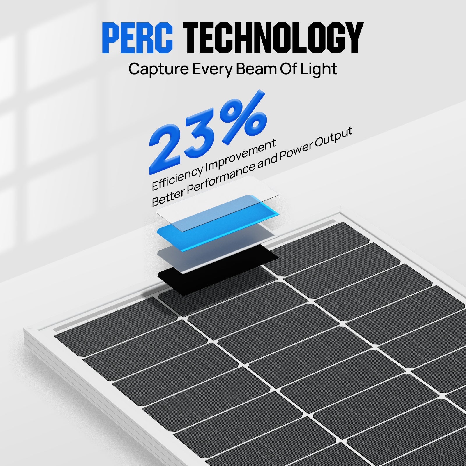 100W 12V Monocrystalline Solar Panel - Solar panel - ECO - WORTHY
