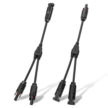 12AWG 1 Pair Solar MC4 Y Parallel Branch Connectors MFF&FMM Pair - wirings - ECO - WORTHY