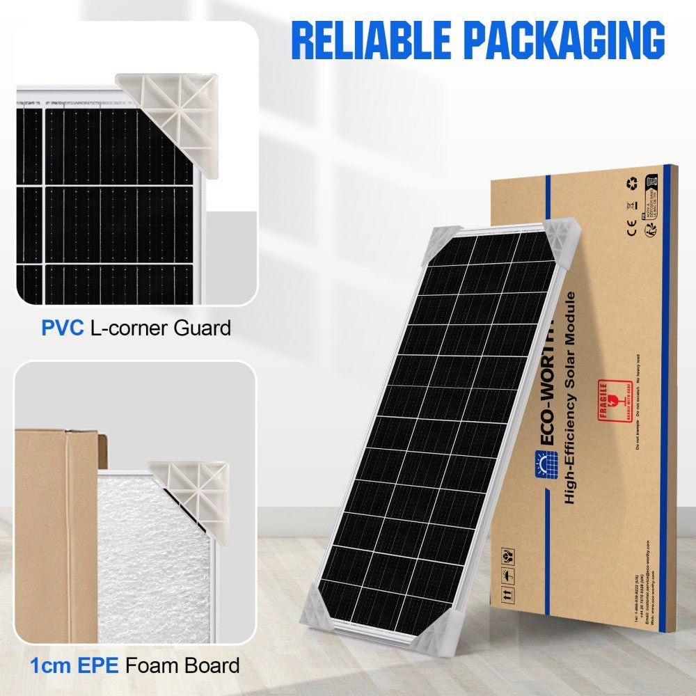195W 12V Monocrystalline Solar Panel - Solar panel - ECO - WORTHY