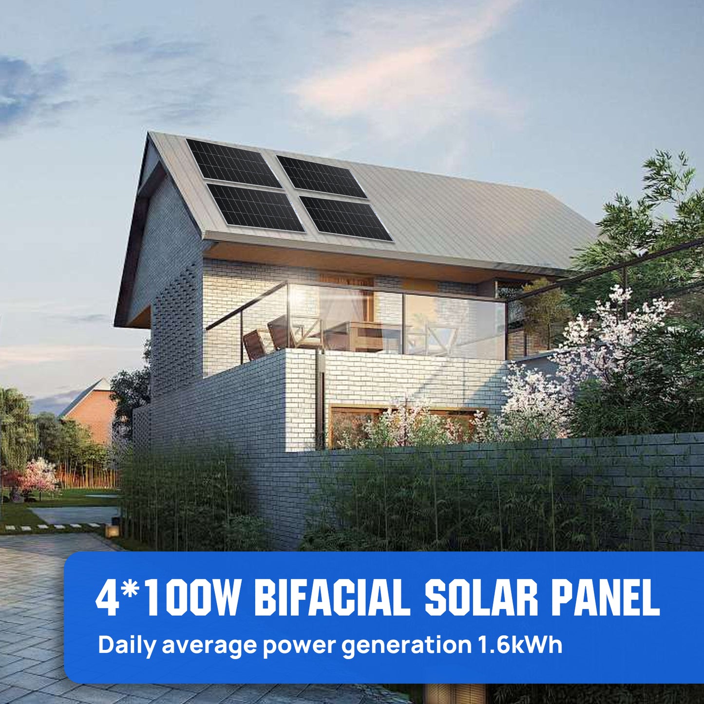 400W (4x100W) Complete Off Grid Solar Power System with HUB Monitor 2.0