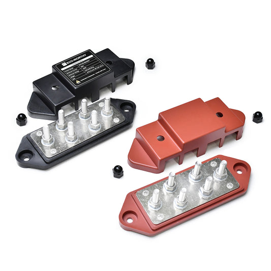 ECO-WORTHY 400A Busbar with 6×M8 Studs, One Set of Two for Parallel Batteries