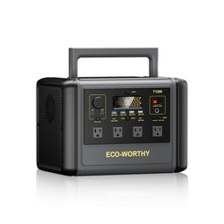 ECO-WORTHY Power Station 1200W, 1024Wh Backup Lithium Battery, 1200W AC/100W USB-C/15W Wireless charging Output, 1.5Hr Fast Charge, Portable Power Station for Camping, Off-grid