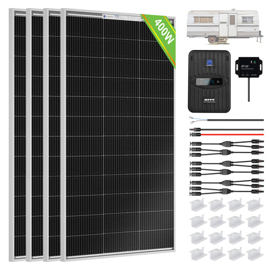 400W 12V (4x100W) Complete MPPT Off Grid Solar Kit - Kits - ECO-WORTHY