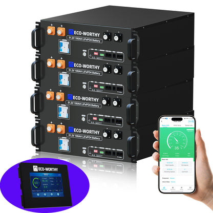 ECO-WORTHY 48V(51.2V) 100Ah Server Rack Battery With Bluetooth & Wifi | 5.12kWh Lithium Battery(Version 3)
