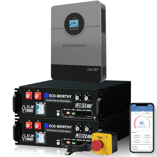 ECO-WORTHY Home Backup Power Bundle with 48V 100ah Battery and 10kW Inverter