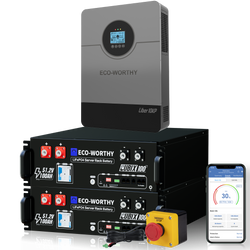 ECO-WORTHY Home Backup Power Bundle with 48V 100ah Battery and 10kW Inverter