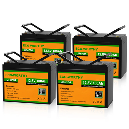 LiFePO4 12V 100Ah Lithium Iron Phosphate Battery With Low Temperature Protection