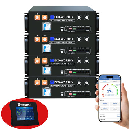 ECO-WORTHY 48V 100AH Server Rack Battery 20.48kwh LiFePO4