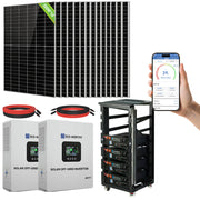 Eco-Worthy 10kw Complete Off-Grid Solar Power System |20.48kWh to 30.72kWh Battery | 10000W 120/240V | 8260W to 10620W PV