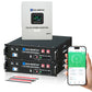 ECO-WORTHY 5.12KWh/30.72KWh Home Backup Power 48V 100Ah LiFePO4+5000W/10000W 48V Hybrid Inverter