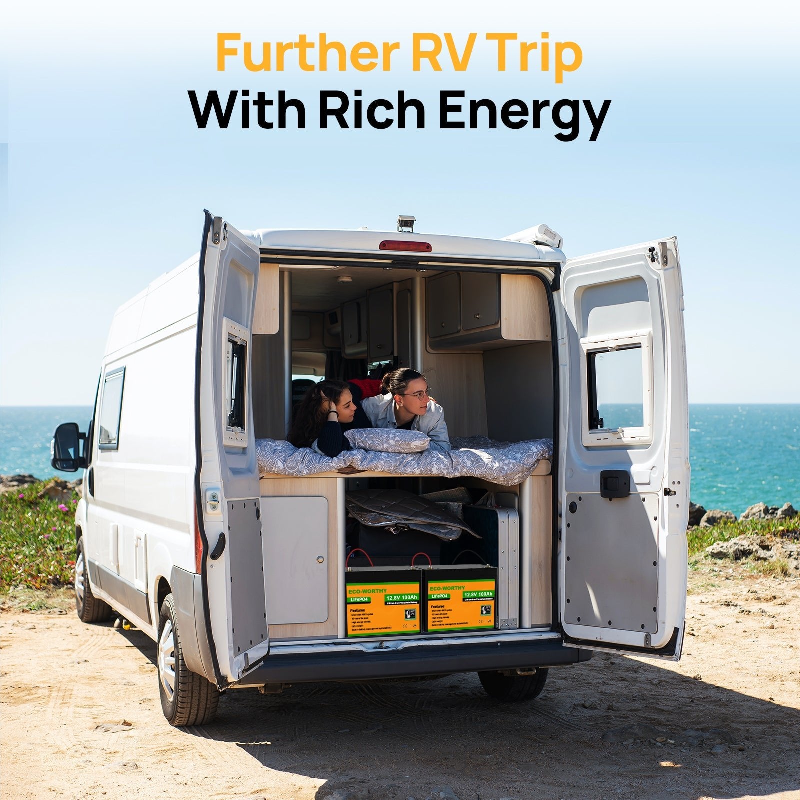 B2B - LiFePO4 12V 100Ah Lithium Iron Phosphate Battery With Low Temperature Protection - lithium battery - ECO - WORTHY