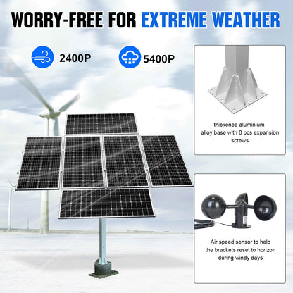 Dual Axis Solar Tracker System - Mounting brackets - ECO - WORTHY
