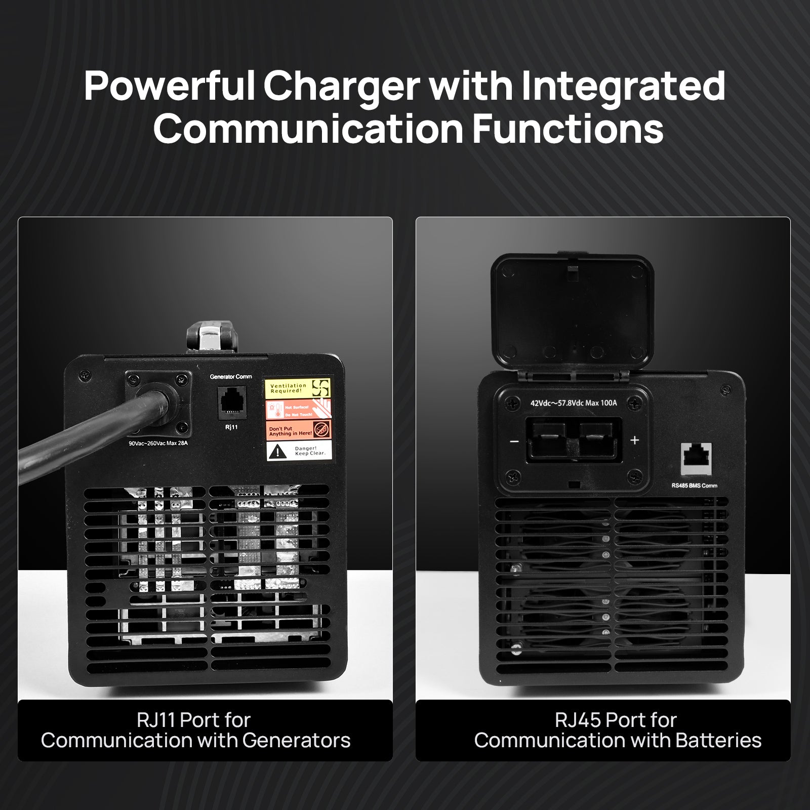 EC100 48V 100A Battery Charger | 5.78KW Max Output | Soft Start |120V 240V AC Input - battery accessories - ECO - WORTHY