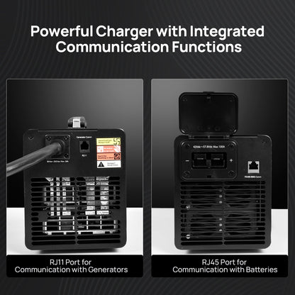 EC100 48V 100A Battery Charger | 5.78KW Max Output | Soft Start |120V 240V AC Input - battery accessories - ECO - WORTHY