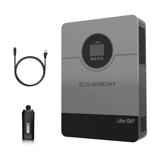 Eco-Worthy 10000W Solar Off-grid Split-phase AIO Inverter | 48Vdc to 120Vac/240Vac | 10000W@500V PV Input | UL 1741 - charge inverter - ECO-WORTHY