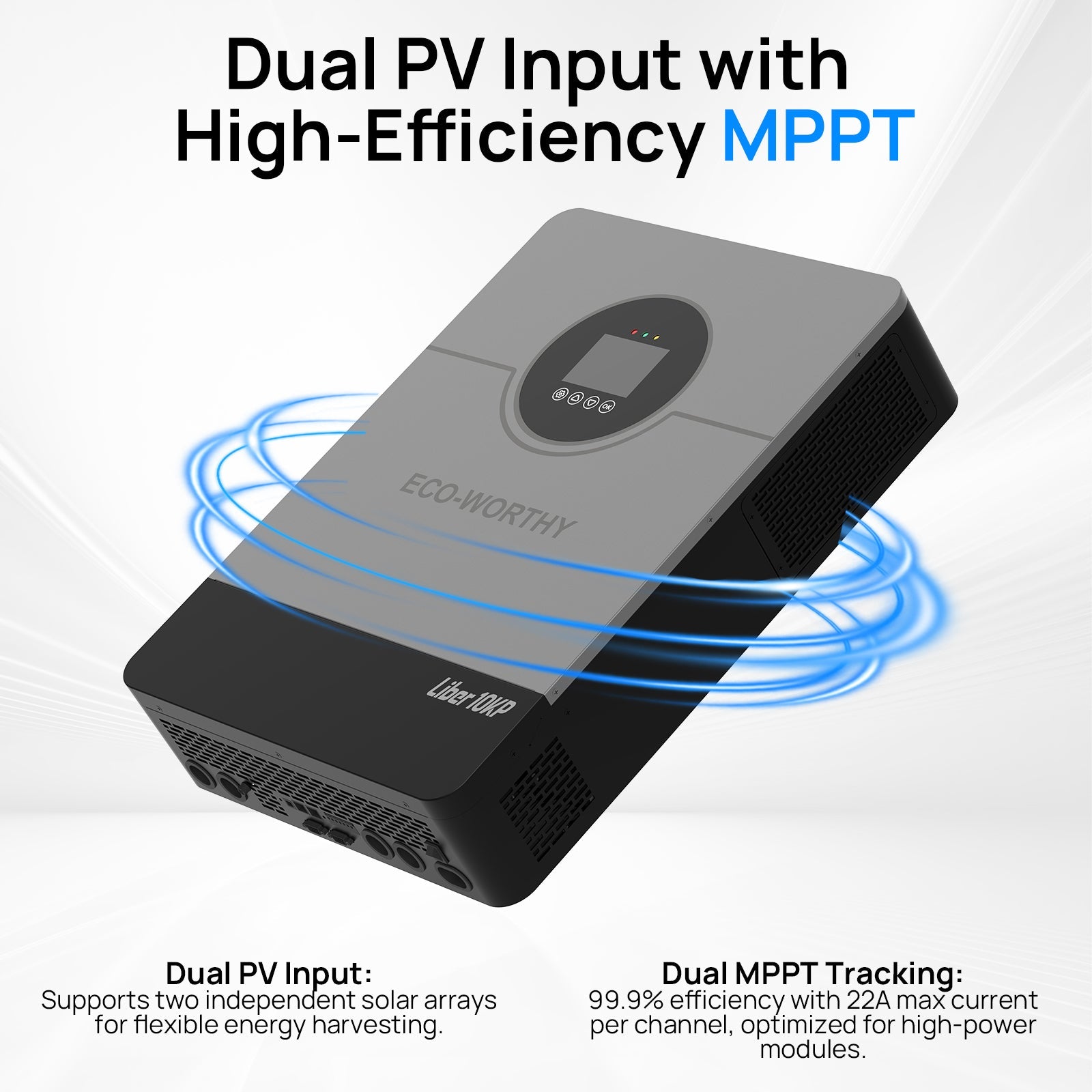Eco-Worthy 10000W Solar Off-grid Split-phase AIO Inverter | 48Vdc to 120Vac/240Vac | 10000W@500V PV Input | UL 1741 - charge inverter - ECO-WORTHY