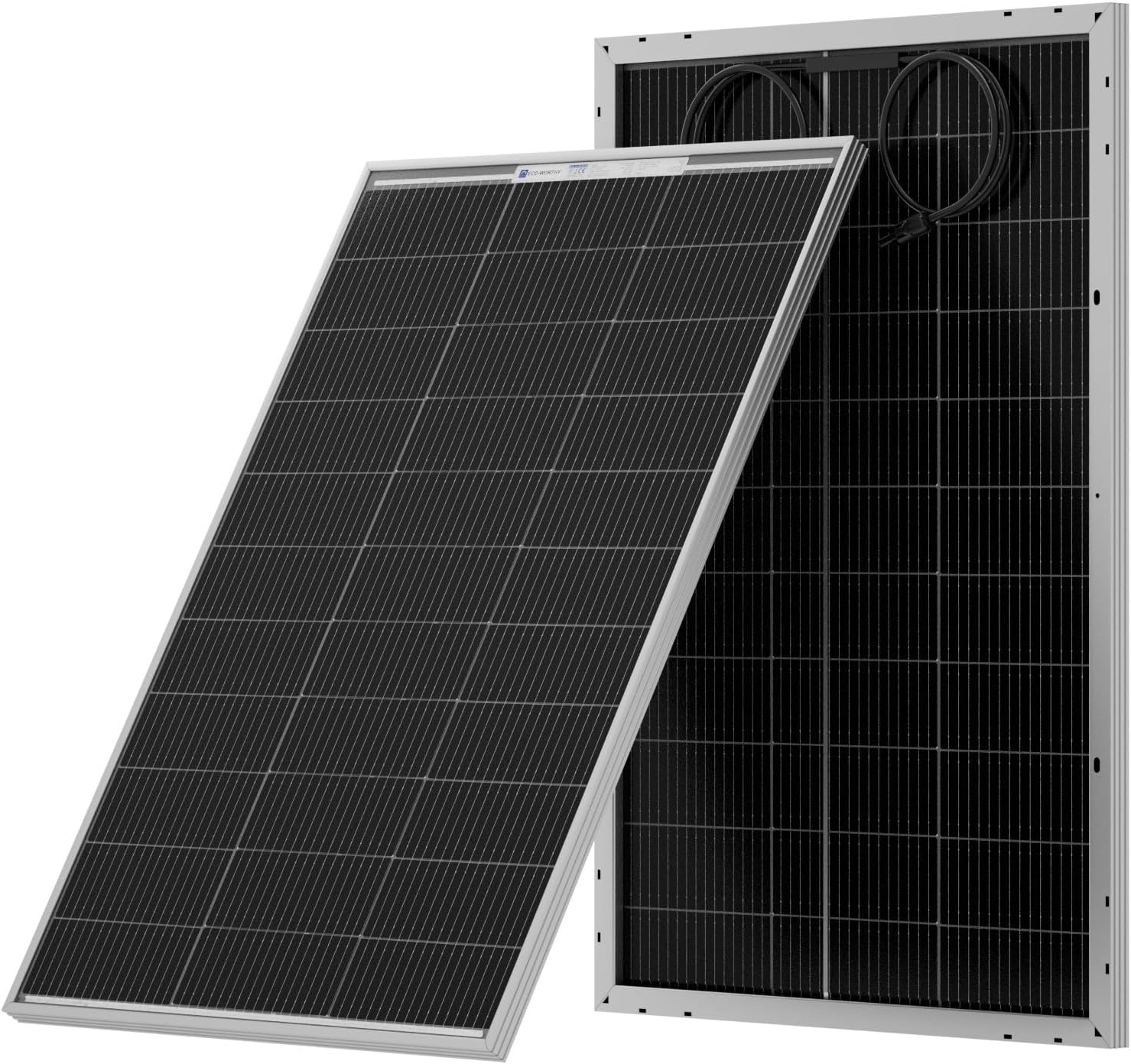 Eco-Worthy 100W 18V Monocrystalline N-Type Solar Panel High Efficiency Module RV Marine Boat Caravan Off Grid - Solar panel - ECO-WORTHY
