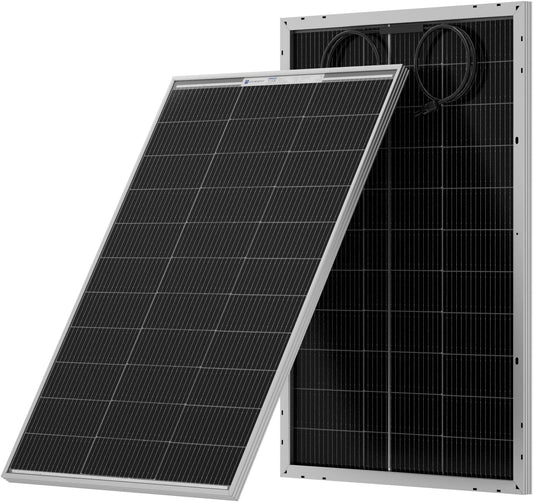 Eco-Worthy 100W 18V Monocrystalline N-Type Solar Panel High Efficiency Module RV Marine Boat Caravan Off Grid - Solar panel - ECO-WORTHY